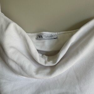 Zara white strapless dress